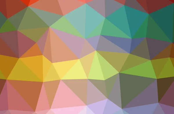Ilustración de fondo polivinílico bajo horizontal abstracto verde, naranja, amarillo. Hermoso patrón de diseño polígono . —  Fotos de Stock