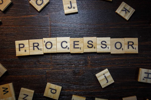 Word or phrase Processor made with scrabble letters.