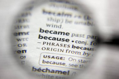 Sözcük veya tümcecik Çünkü sözlükte.