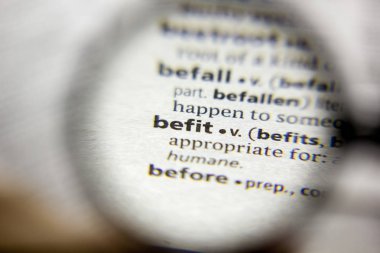 Sözlükte Befit kelimesi veya tümceciği.