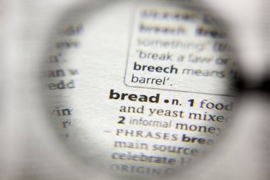 Sözlükteki ekmek sözcüğü veya tümceciği.