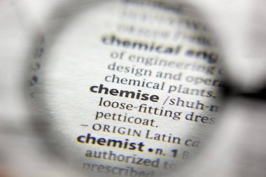 Sözlükte Chemise sözcüğü veya tümceciği.