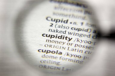 Sözlükteki sözcük veya sözcük Cupidity.