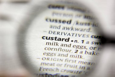 Sözlükteki muhallebi sözcüğü veya tümceciği.