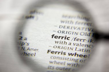 Sözlükte Ferric sözcüğü veya tümceciği.