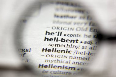 Sözlükte cehennem büklüm sözcüğü veya tümceciği.