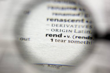 Sözlükteki Rend sözcüğü veya tümceciği.