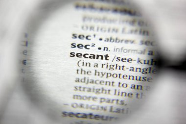 Sözlükteki Sözcük veya Secant tümceciği.