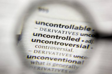 Sözlükte Denetimsiz sözcük veya tümcecik.