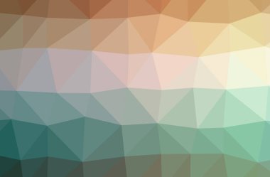 İllüstrasyon soyut mavi, yeşil, turuncu yatay düşük Poli arka plan. Güzel çokgen tasarım deseni. 