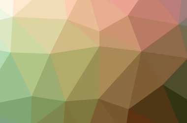 Soyut yeşil, turuncu yatay düşük Poli arka plan resmi. Güzel çokgen tasarım deseni. 