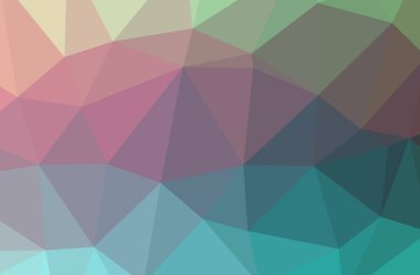 Mavi, mor ve yeşil yatay düşük Poli arka plan resmi. Güzel çokgen tasarım deseni. 