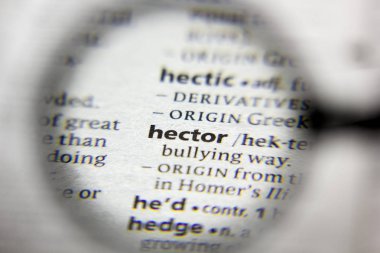 Sözlükte Hector sözcüğü veya tümceciği.