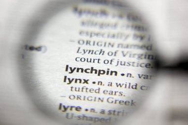 Sözlükte kelime veya kelime Lynchpin.