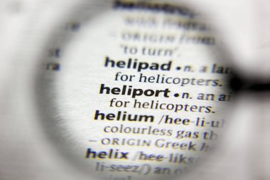 Sözlükteki Heliport sözcüğü veya tümceciği.
