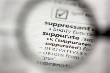 Sözlükteki Sözcük veya Sözcük Suppurate.