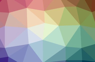 Mavi, sarı ve kırmızı yatay düşük Poli arka plan resmi. Güzel çokgen tasarım deseni. 