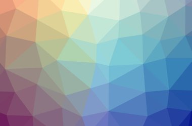 Soyut düşük poli mavi yatay arkaplan çizimi.