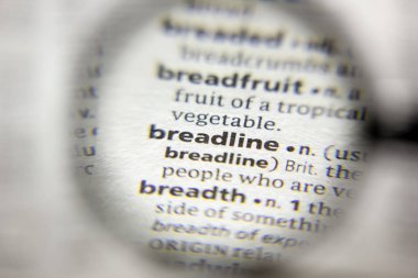 Sözlükteki Breadline sözcüğü veya tümceciği.