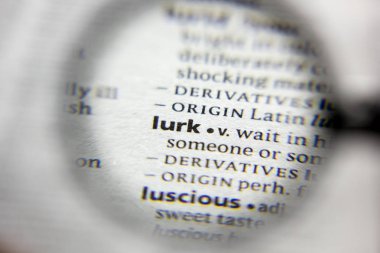 Sözlükte Gizlenmiş sözcüğü veya tümceciği.