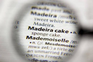 Sözlükte kelime veya ifade Madeira kek.