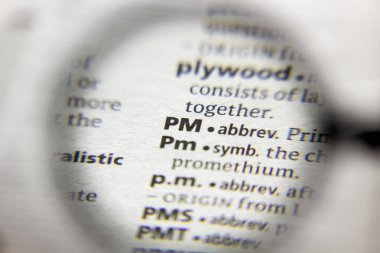 Sözlükte Pm sözcüğü veya tümceciği.