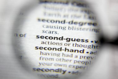 Sözlükteki sözcük veya sözcük İkinci tahmin.