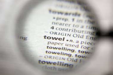 Sözlükteki havlu sözcüğü veya tümceciği.