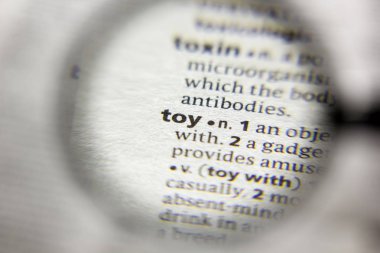Sözlükteki toy sözcüğü veya tümceciği.
