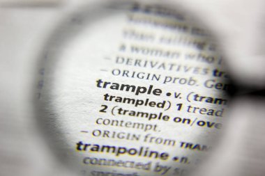 Sözlükte Trample sözcüğü veya tümceciği.