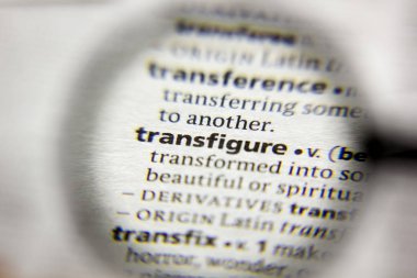 Sözlükteki transfigure sözcüğü veya tümceciği.