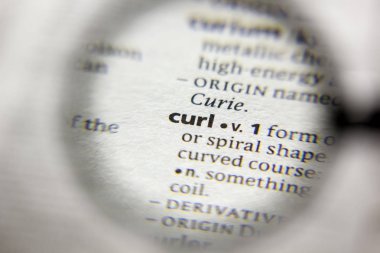 Sözlükteki Curl sözcüğü veya tümceciği.