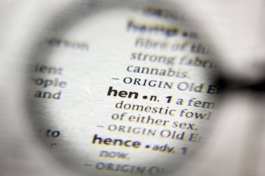 Sözlükte hen sözcüğü veya tümceciği.