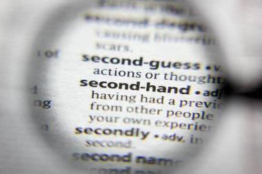 Sözlükteki sözcük veya tümcecik İkinci el.