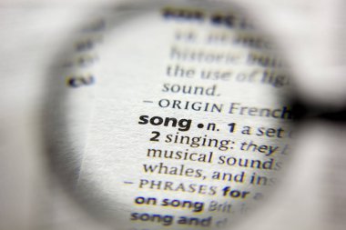 Sözlükteki sözcük veya sözcük Şarkısı.