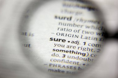 Sözlükteki Sure sözcüğü veya tümceciği.