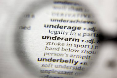 Sözlükte koltuk altı sözcüğü veya tümceciği.