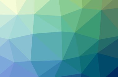 Mavi ve yeşil yatay düşük Poli arka plan resmi. Güzel çokgen tasarım deseni. 