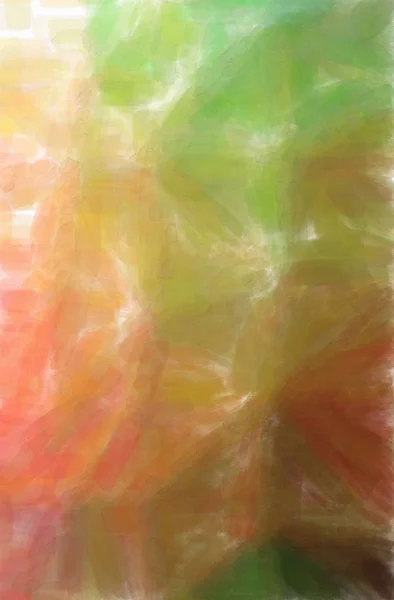 Abstracte illustratie van groene, oranje Aquarel achtergrond — Stockfoto