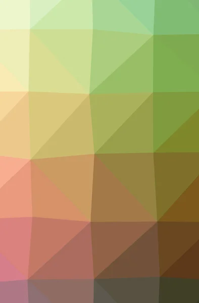 Ilustração de abstrato Verde, Laranja, Amarelo vertical baixo fundo poli. Belo padrão de design de polígono . — Fotografia de Stock