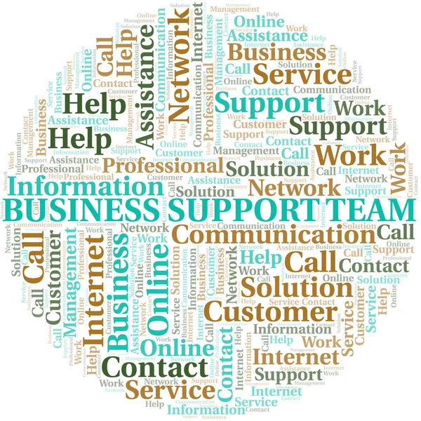 Business Support team Word Cloud vector gemaakt met alleen tekst. — Stockvector