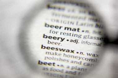 Sözlükteki beery sözcüğü veya tümceciği.
