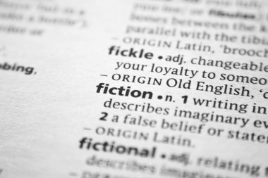 Sözlükte Sözcük veya tümcecik Kurgu.