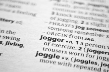 Sözlükteki Sözcük veya tümcecik Jogger.