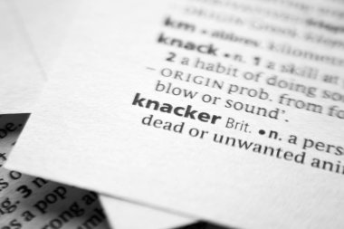 Sözlükte Kelime veya ifade Knacker.