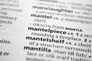 Sözlükte Sözcük veya tümcecik Mantelpiece.