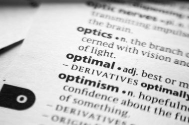 Sözlükte Optimal sözcük veya tümcecik.