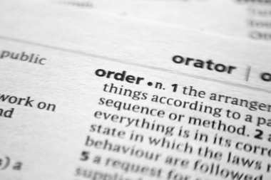 Sözlükteki Sözcük veya tümcecik Sırası.