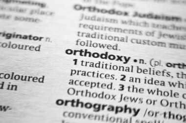 Sözlükte Sözcük veya deyim Ortodoksluk.