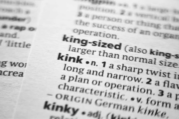 Word or phrase Kink in a dictionary. — Stock Photo, Image